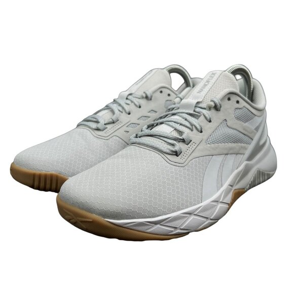 Reebok Nanoflex Pure Grey White Trainer Shoes GZ0256 Women's Size 8 - Picture 6 of 10